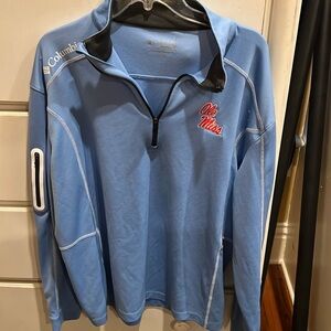 Light blue Ole Miss quarter zip (Columbia)